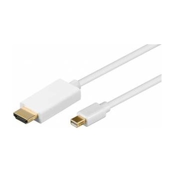 MicroConnect Mini Displayport to HDMI Cable 2m incl. audio transmission White, Gold plated plugs, resolution : 1920*1080p