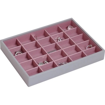 Stackers Ковчеже за бижута Stackers 25 камери cлassic сиво-розово (73553)