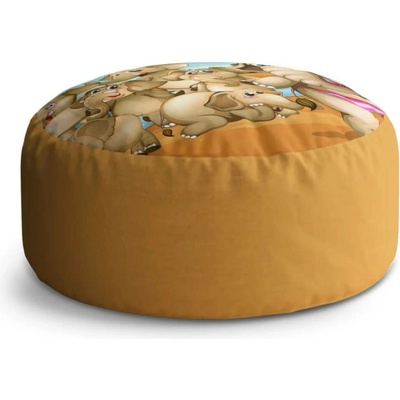 Sablio Taburet Circle Sloni: 38x48 cm