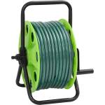 vidaXL Свободностояща макара за маркуч със зелен маркуч 0, 5" 30 м PVC (3281518)