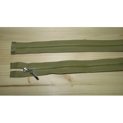 Kostenný zips zelená 3mm deliteľný jednosmerný 50cm