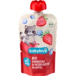babylove Плодово пюре ягода, черна боровинка и ябълка, 1+г, 100 g (10469223)