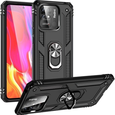 Pouzdro PROTEMIO 58623 RING Obal s držákem pro Xiaomi Redmi 12C černý