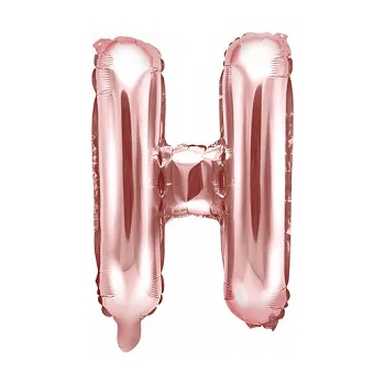 Image 1 of PartyDeco Балон от фолио Mini - Буква Н 35см розово златен