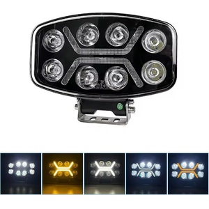  Led мощен диоден фар халоген лампа 12v-24v 90w бяло-жълто за АТВ джип камион трактор земеделски и селскостопански машини