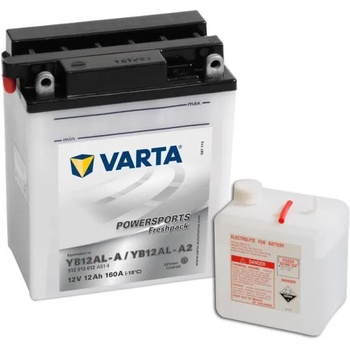 Image 1 of VARTA Powersports Freshpack 12V 12Ah right+ YB12AL-A/YB12AL-A2 512013012A514