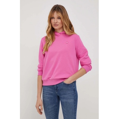 Calvin Klein Jeans dámska s kapucňou s nášivkou J20J223227 ružová