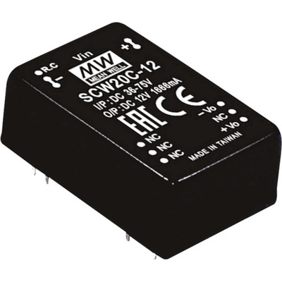 MEAN WELL SCW20C-15 DC / DC menič napätia, modul 1.333 A 20 W Počet výstupov: 1 x
