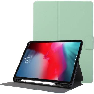 Калъф от PU кожа със стойка и място за Apple Pencil за iPad Pro 12, 9" (2018-2022) - зелено (49694)