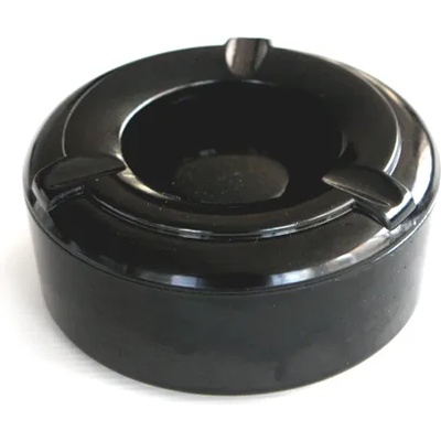 ALKAN AN-Пепелник ветроустойчив кръгъл Ø10xh4cm ЧЕРЕН (К-2009) (0136163)