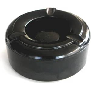 ALKAN AN-Пепелник ветроустойчив кръгъл Ø10xh4cm ЧЕРЕН (К-2009) (0136163)