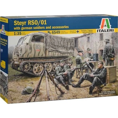 Italeri Model Kit Steyr RSO 01 s vojáky Wehrmacht military 6549 1:35