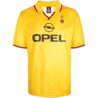 Score Draw Футболна фланелка Score Draw ScoreDraw AC Milan Retro Third Shirt '96 Adults - Yellow