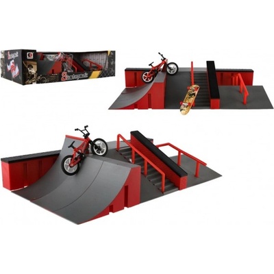 Teddies Skatepark rampy kolo prstové skateboard prstový plast v krabici 44x12x25cm – Zboží Mobilmania