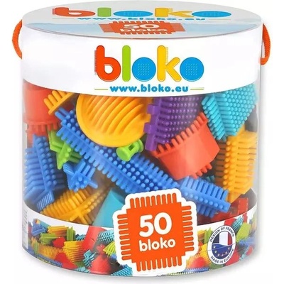 Mochtoys Bloko: комплект строителна играчка с шипове, 50 части (12132)