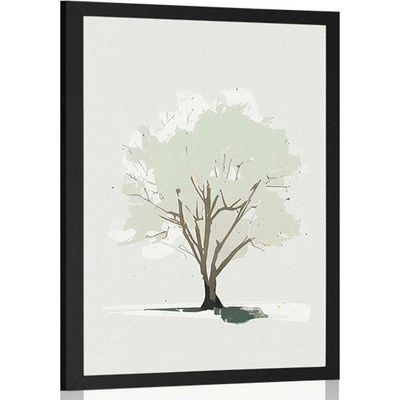 Plakát strom s nádechem minimalismu - 40x60 silver