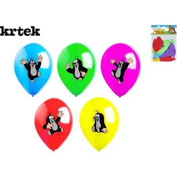 wiky Balónek nafukovací 30cm Krtek kamarádi sada 5 designu