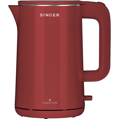 Singer Електрическа кана Singer - WK-15050 SCR, 2200W, 1.5 l, червена (15050 SCR)