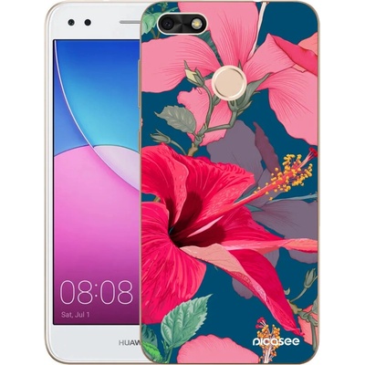 Púzdro Picasee silikónové Huawei P9 Lite Mini - Hibiscus čiré
