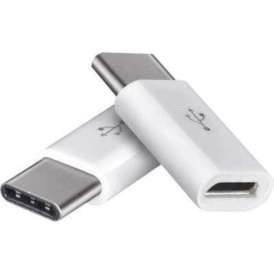 EMOS Adaptér micro USB-B 2.0 / USB-C 2.0, biely, 2 ks, 2335072310