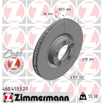 Brzdový kotúč ZIMMERMANN 460.4553.20 (460455320)
