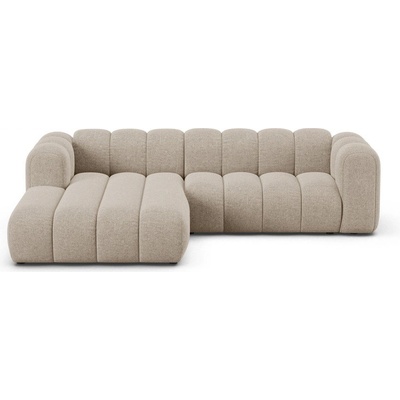 Micadoni Бежов шенилов ъглов диван (ляв ъгъл) Lupine - Micadoni (MIC_LC_M_214_F1_LUPINE2)