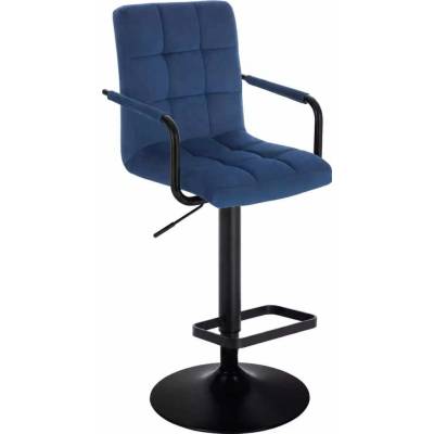 LuxuryForm Design Verona Black Velur na čiernom tanieri modrá