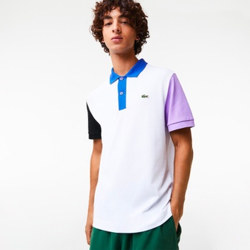 Lacoste Colorblock polo tričko bílá