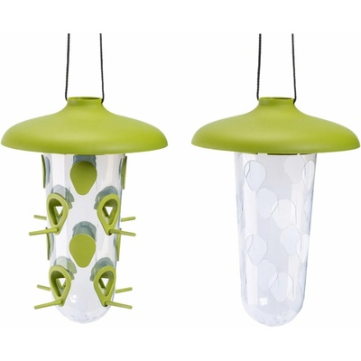 Plastia Robin 2v1 Set kŕmidiel pre vtáky olive