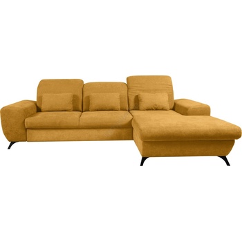 Image 1 of Laski Разтегателен ъглов тапициран диван alta, l-образен, с място за съхранение, десен, жълт (lk0110)