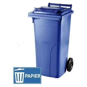 Meva plasová popolnica s vekom 120 l modrá MV-0004-1