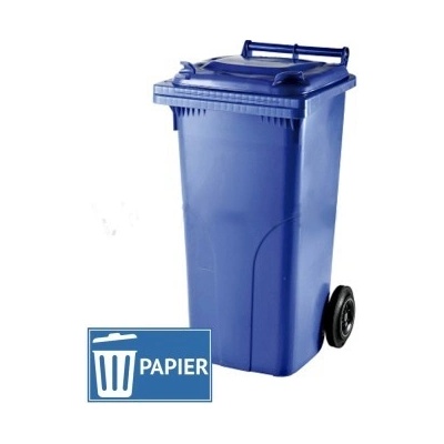 Meva plasová popolnica s vekom 120 l modrá MV-0004-1