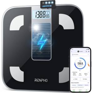 RENPHO Digital Scale, Solar Scale without Battery, 180 kg - R-A012 (R-A012)