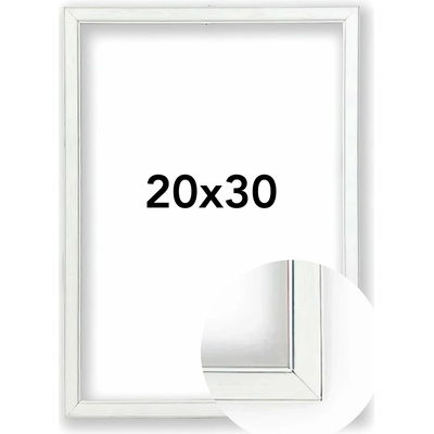 Fotorámeček Berlín Rozměr: 20 x 30 cm, Barva: Bílá, Typ zasklení: Sklo