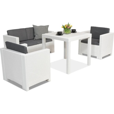 BICA Комплект за градина от техноратан Colorado Dallas Apetito 4 бял Bica (BCDCOLAP4BL)