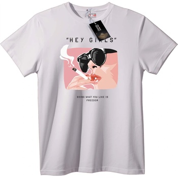 NOONEBRAND Тениска Готино момиче с цигара - L, Black