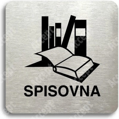 ACCEPT Piktogram spisovna - stříbrná tabulka - černý tisk bez rámečku