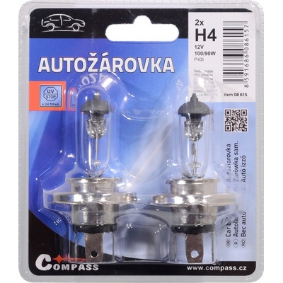 Compass 12V H4 100/90W P43t 2ks 08615