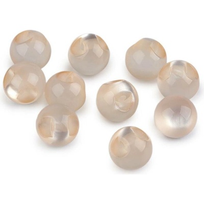 Perla k našití / knoflík kočičí oko Ø10 mm, malé, 5 béžová světlá