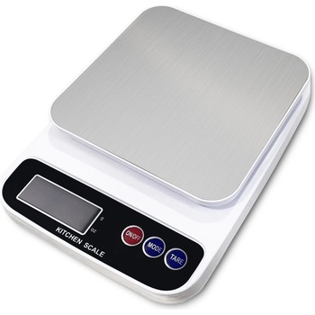 Voltz Дигитална кухненска везна Rosberg R51651P, До 5 кг, 2х ААА батерии, LED екран, Бял/черен (R51651P black/white)