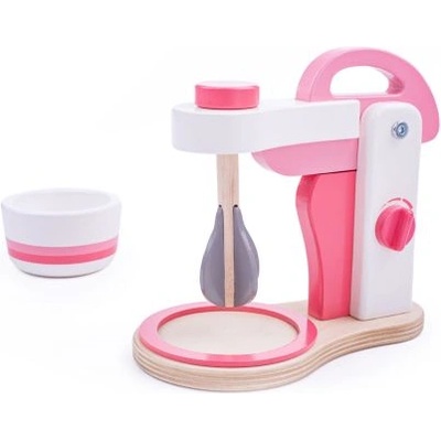 Bigjigs Toys - Дървен кухненски миксер - Розов (BJ427)