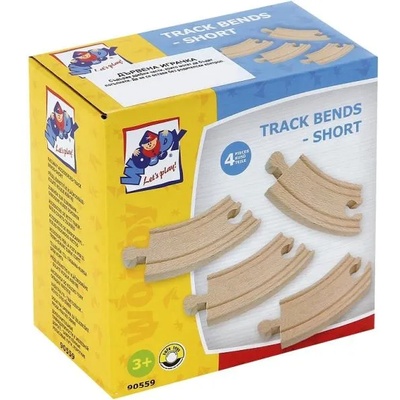 Woodyland Дървени релси къси обли (90559)