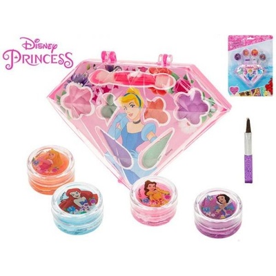 Disney Princess sada krásy s očními stíny a lesky na rty 10ks na kartě