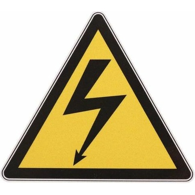 Výstražná tabulka - Elektrické napětí - samolepka - Manutan Expert, strana 100 mm