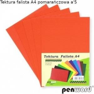 Penword A4 corrugated orange cardboard 5pcs