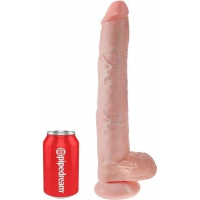 King Cock 14" Cock with Balls Flesh Dildo