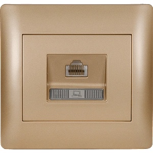 ELMARK Rhyme КОМПЮТЪРЕН КОНТАКТ rj45 (cat5e) ЗЛАТО МЕТ (11283)