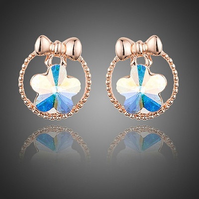 Francesca Petrucci Swarovski Elements Donni květina E0199 zlatá