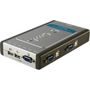 D-Link DKVM-4U 4-Port KVM switch, USB, včetně 2 ks 1.8m kabelů