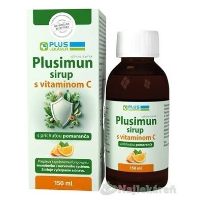 Plus Lekáreň Plusimun sirup s vitamínom C pomaranč 150 ml